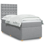 Giroletto a Molle con Materasso Grigio Chiaro100x200 cm Tessuto 3293505