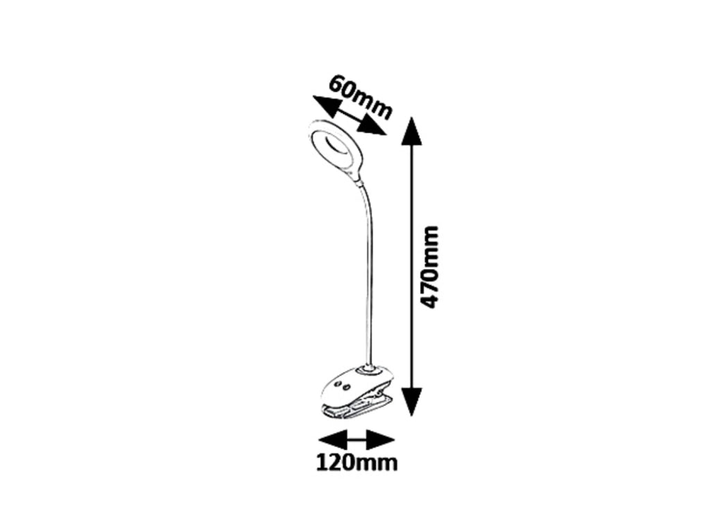Lampada da scrivania a clip bianca LED 4W 4000K Rabalux
