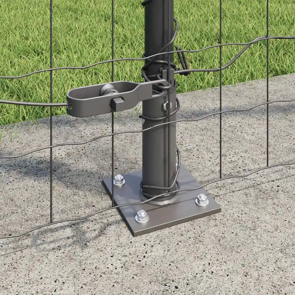 Recinzione con Posto Grigio 1,5 x 10 m Acciaio