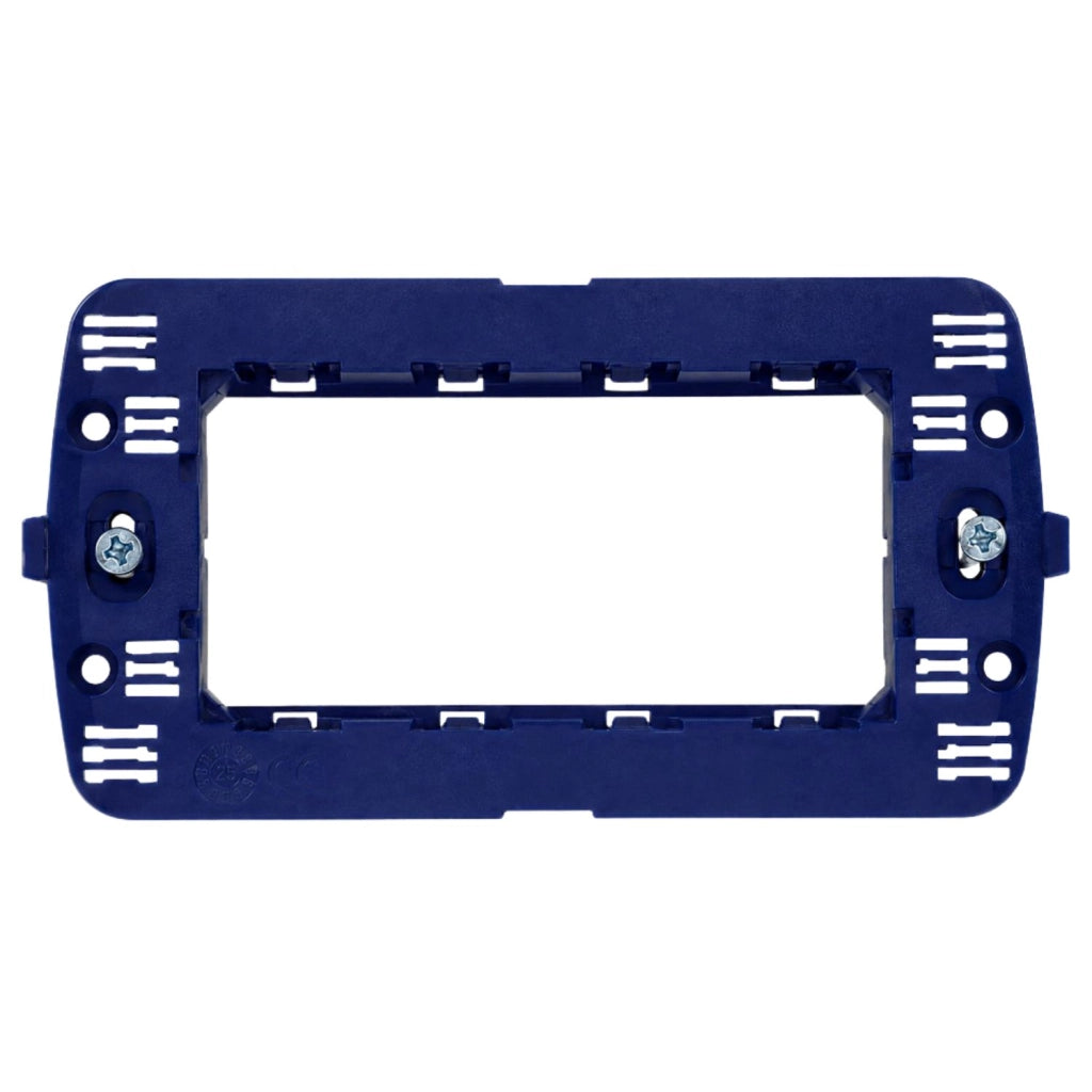 Supporto 504 4Mod +Viti Style Blu SD88004 Compatibile con BTicino Living