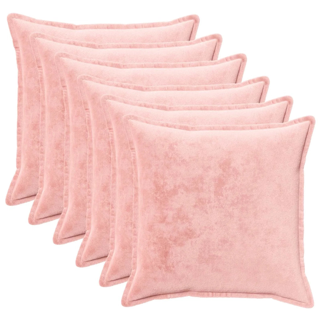 Federa 6 pcs HOUTEN Rosa 60 x 60 cm Flanella 920896