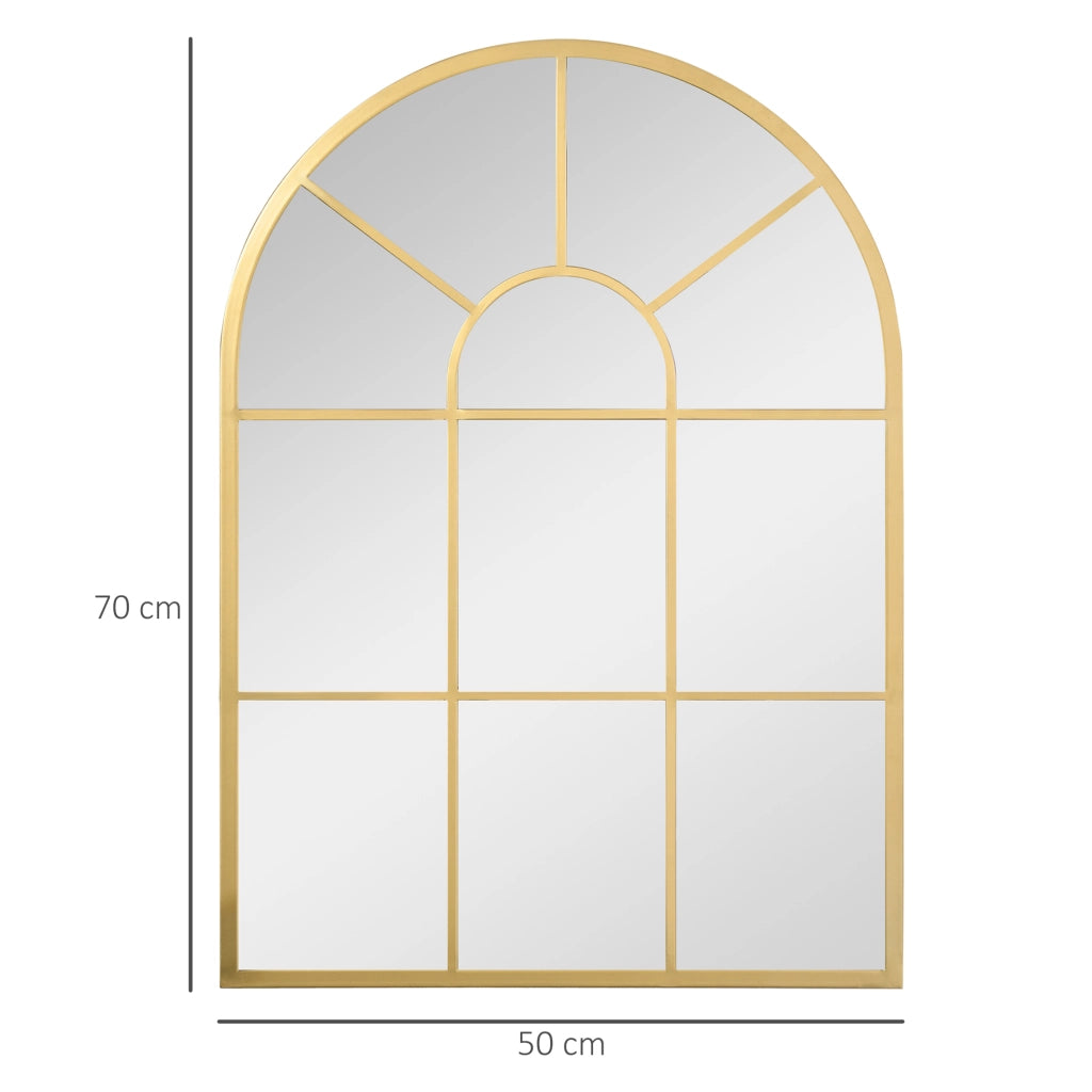 Specchio a Parete a Forma di Arco 70x50 cm ¨C Minimal ¨C Oro