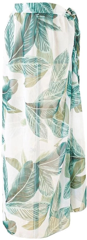 Pareo leggero con cinturino a nodo - 96 x 100 cm - Abito estivo per spiaggia - Ideale per spiaggia/piscina - Comodo e respirabile