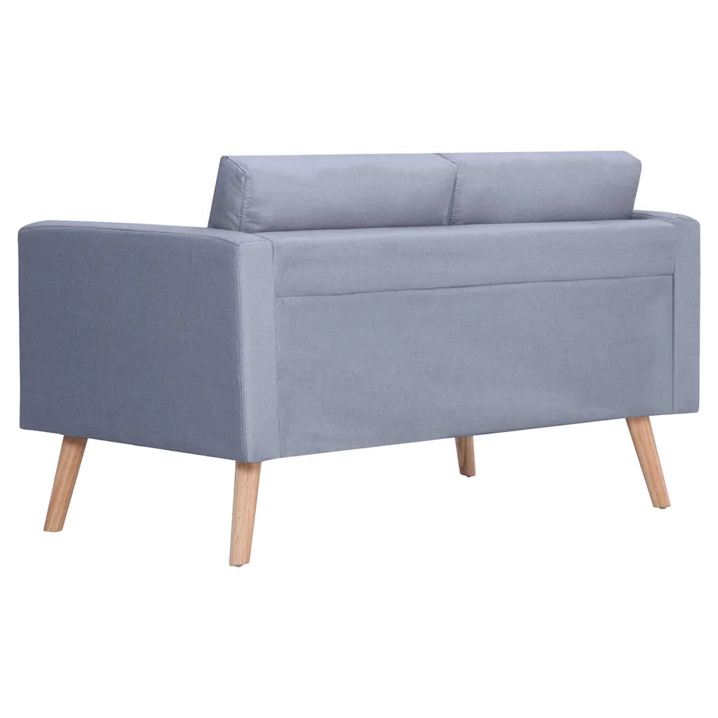 Set Divani a 2 e a 3 Posti in Tessuto Grigio Chiaro 272193