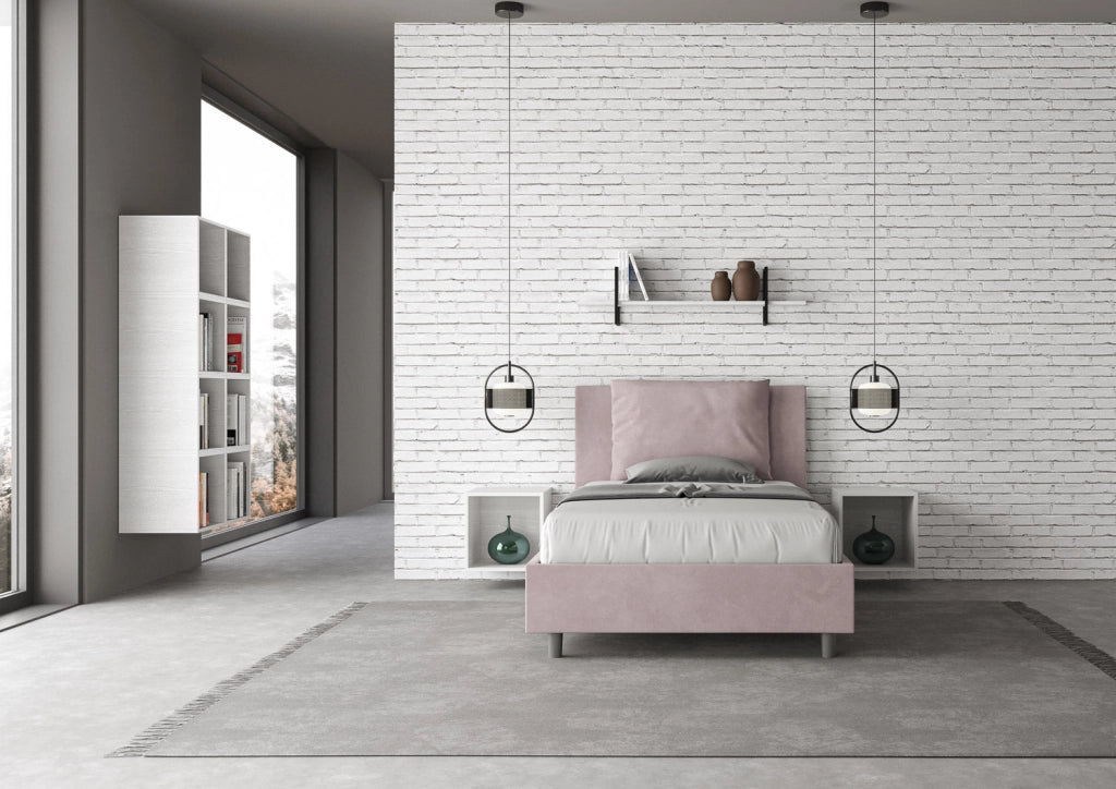Letto 1 Piazza e Mezzo 130x190 cm Senza Rete Antea Glicine