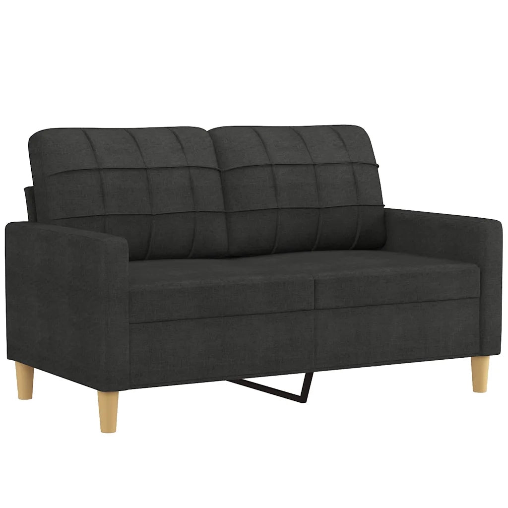 Divano a 2 Posti Nero 120 cm in Tessuto 359087