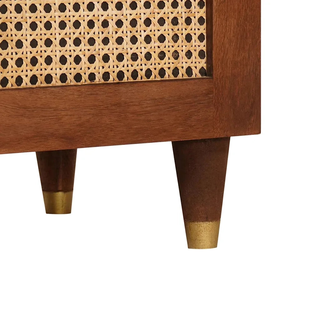 Mobile TV Marrone 105 x 33,5 x 46 cm Legno di mango massello 4018880