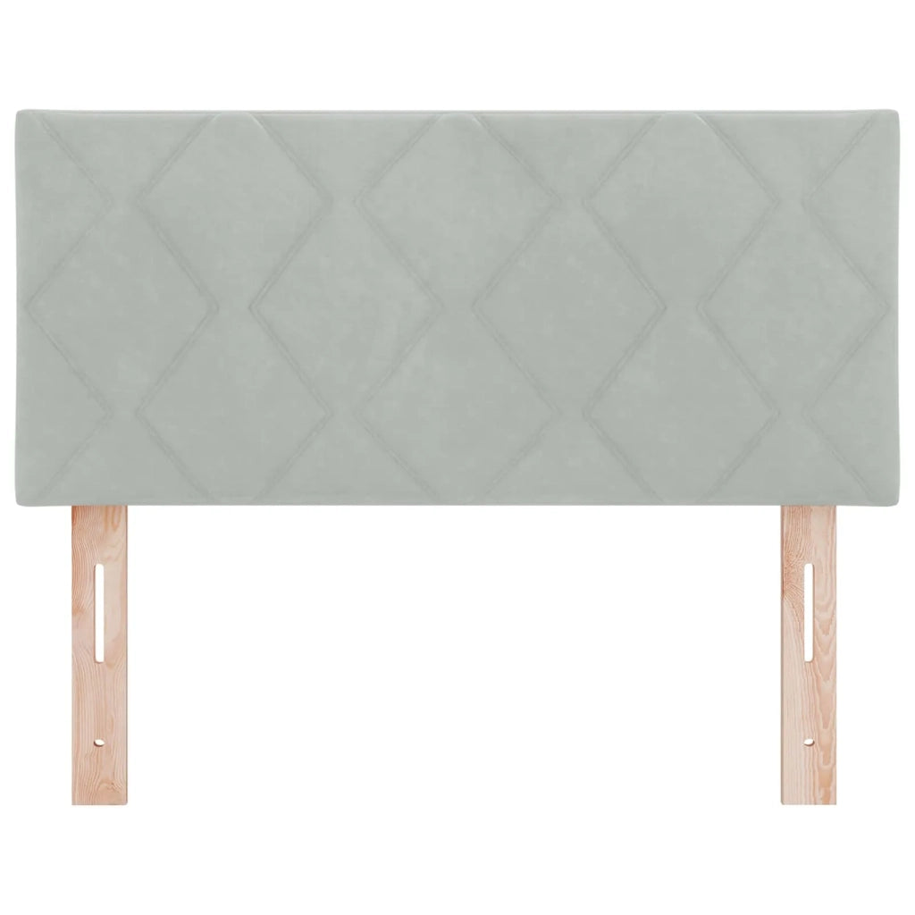 Testiera | Testata LED Grigio chiaro 90 cm Velluto