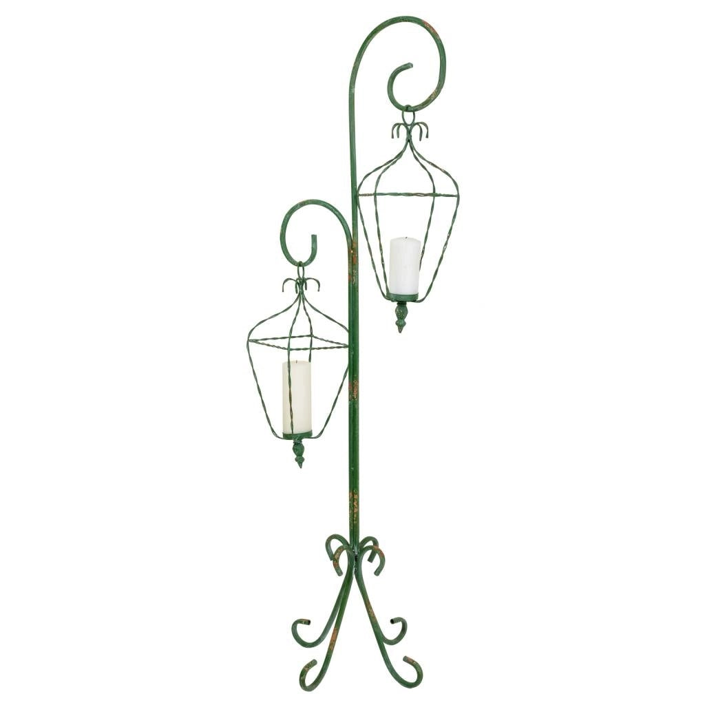 Lanterne con supporto in metallo 35x31x115h cm