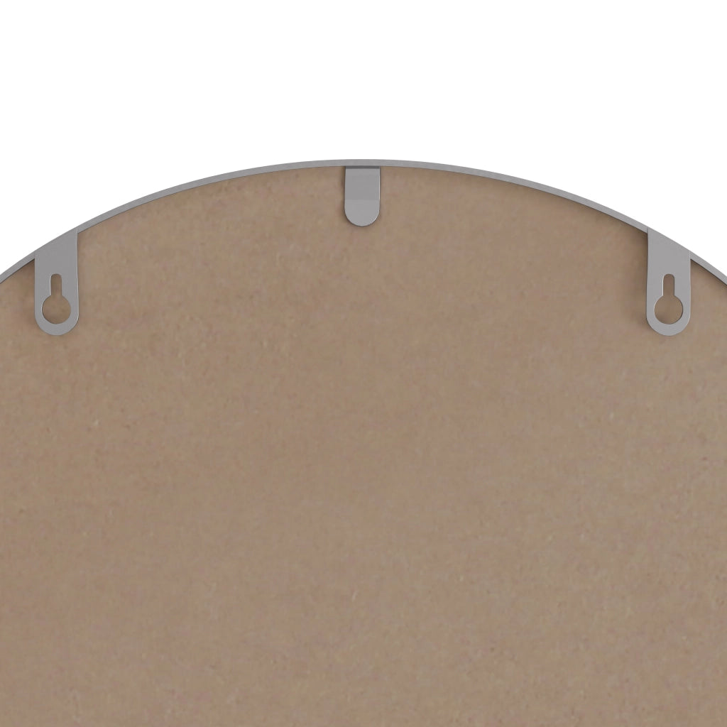 Specchio rettangolare da parete con cornice in metallo argento 61 × 101 cm per bagno; camera e ingresso