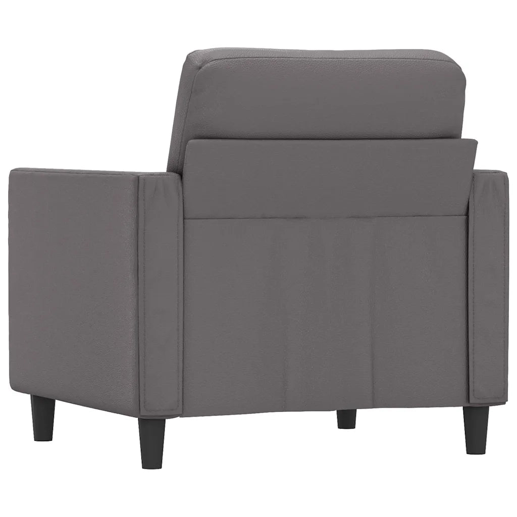 Poltrona | Sedia Relax Grigia 60 cm in Similpelle