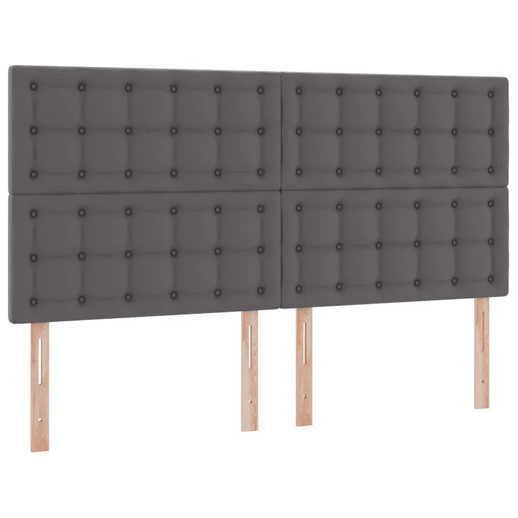 Letto con Contenitore Grigio 160 x 200 cm Pelle Sintetica 3371675