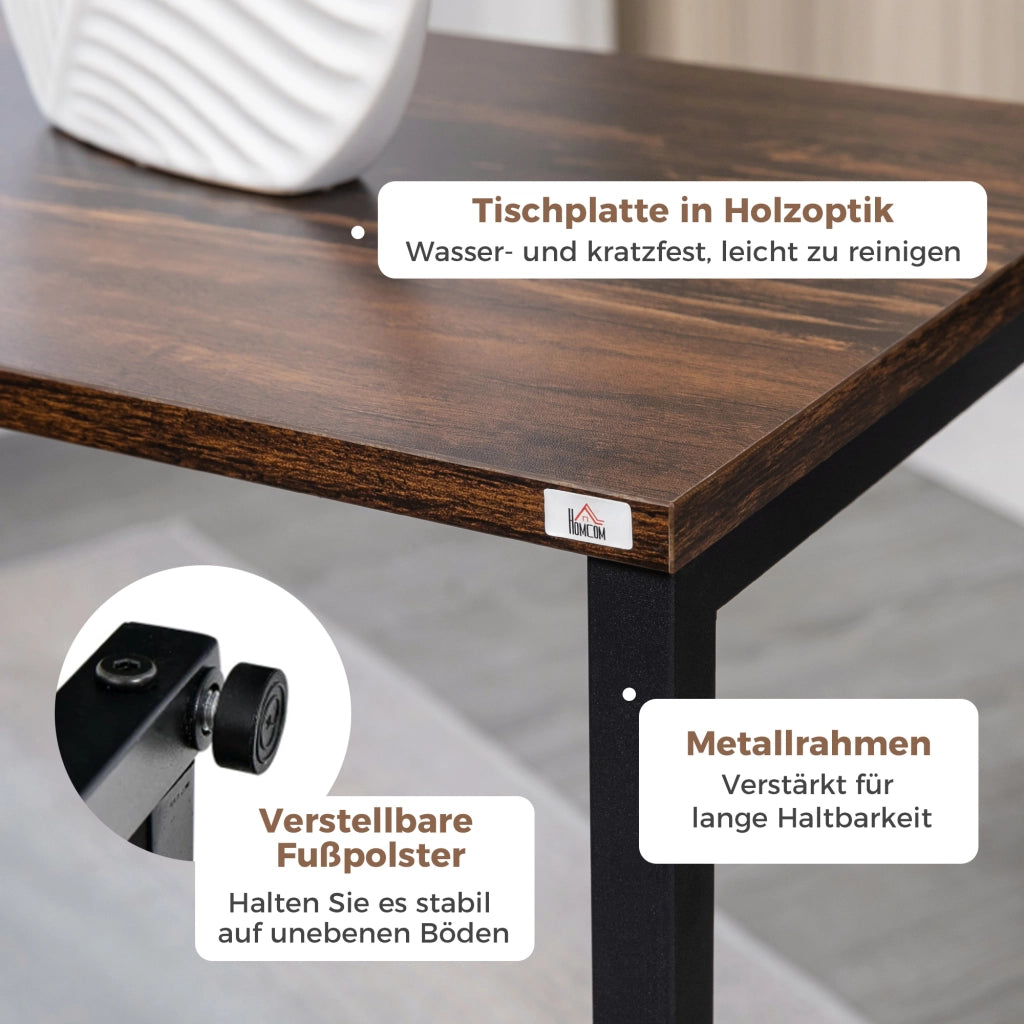 Set Tavolino da Caff¨¨ Industrial ¨C zephmum ¨C marrone+nero 45x30x60 cm