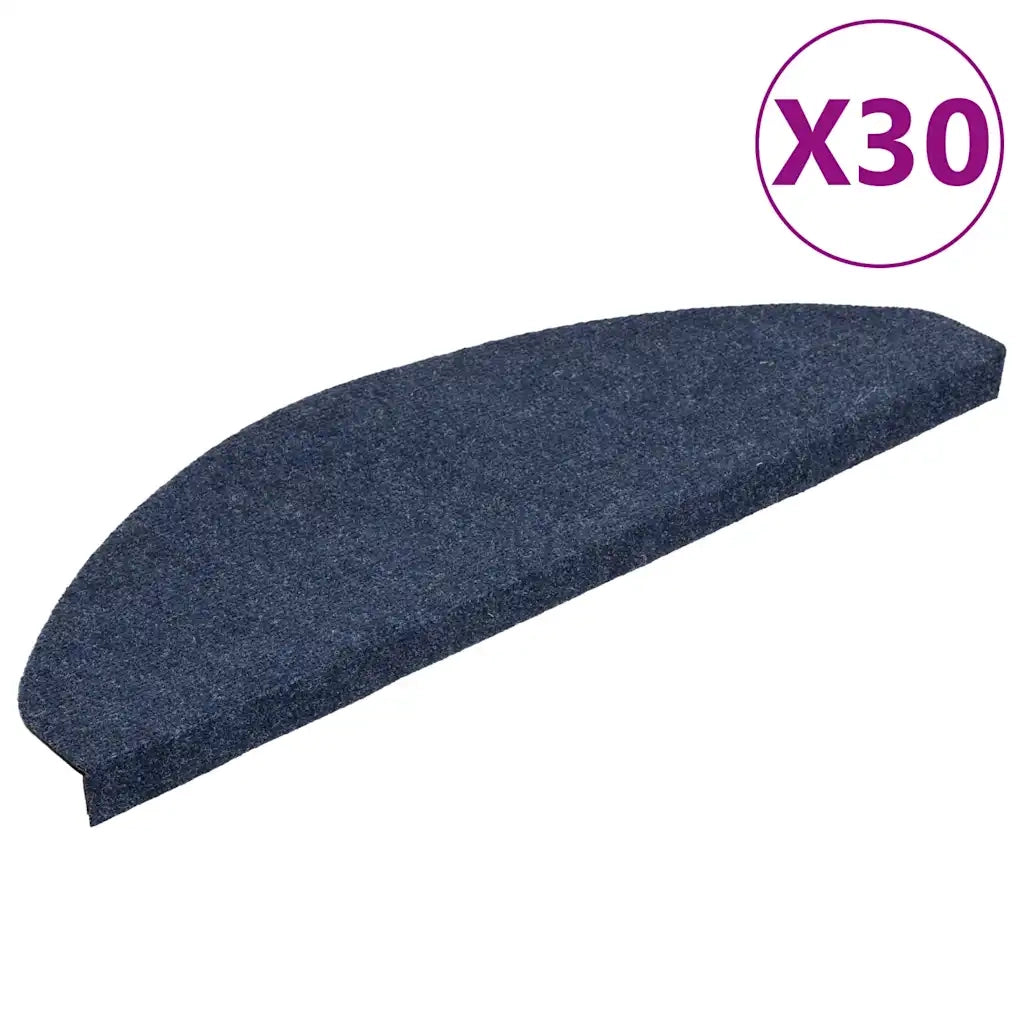 Tappetini Autoadesivi per Scale 30 pz | Gradini per Scale Blu 65x22,5x3,5 cm