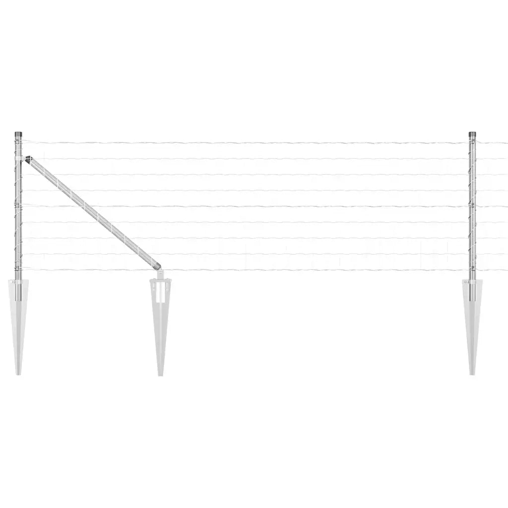 Recinzione con Posto Argento 0,4 x 25 m Acciaio
