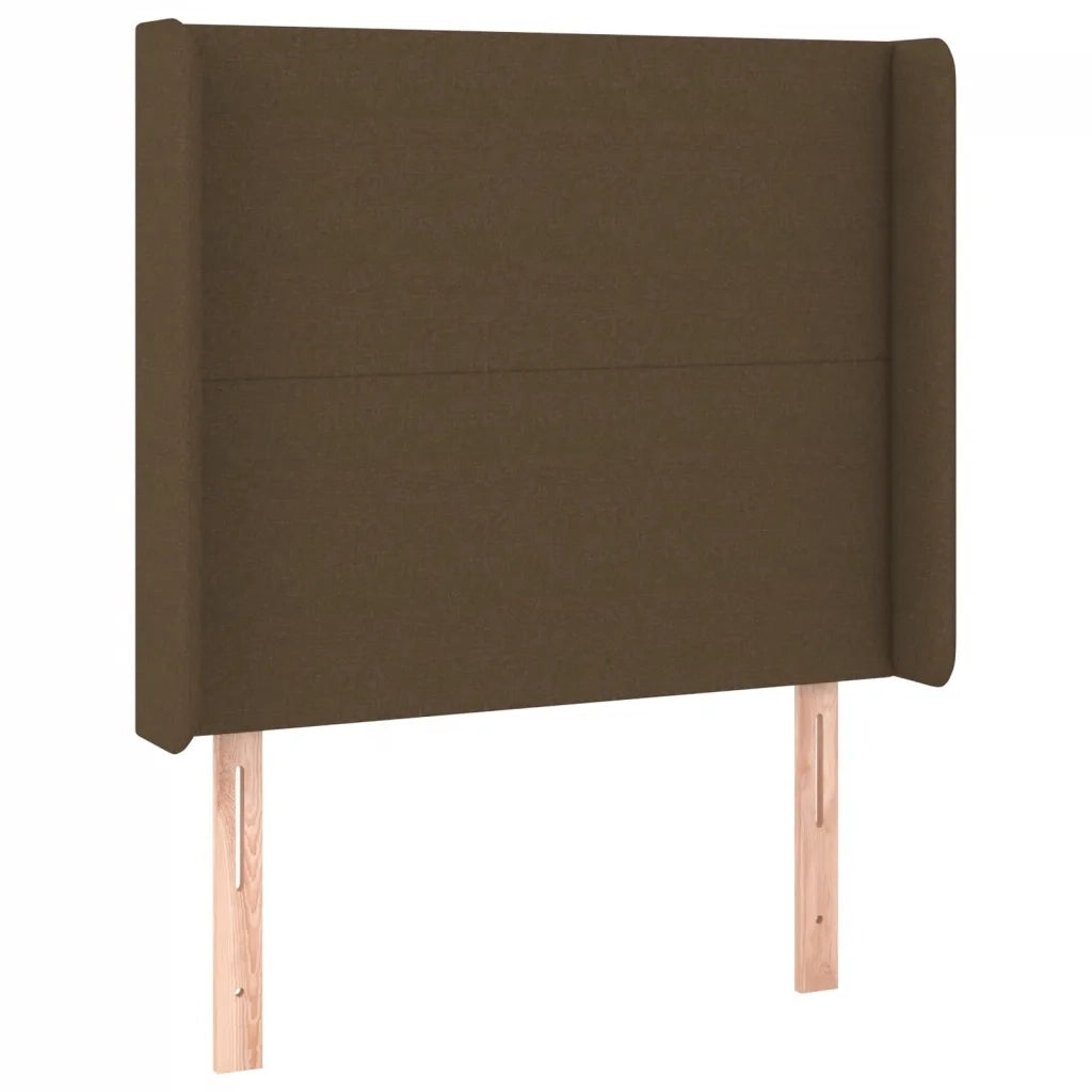 Testiera a LED Marrone Scuro 93x16x118/128 cm in Tessuto 3123753