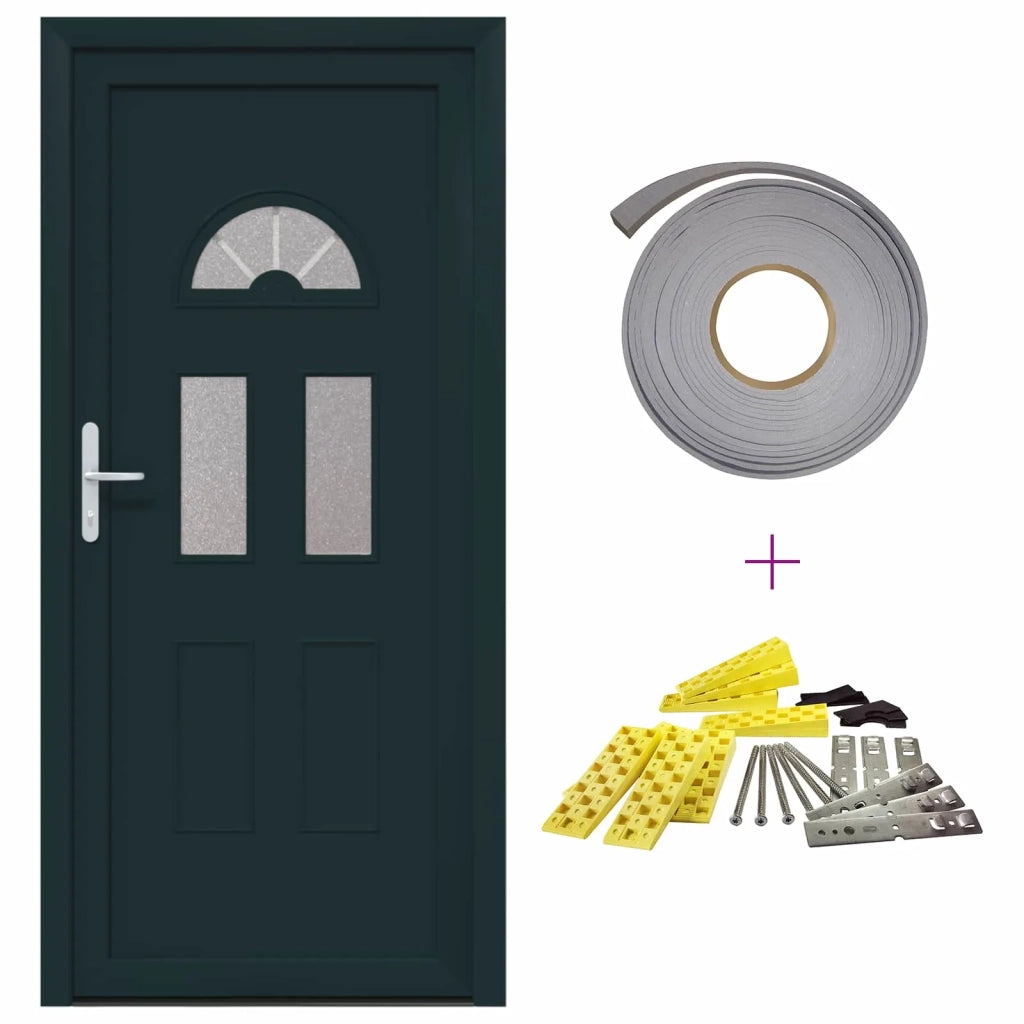 Porta Frontale Antracite 98 x 198 cm PVC 3445743