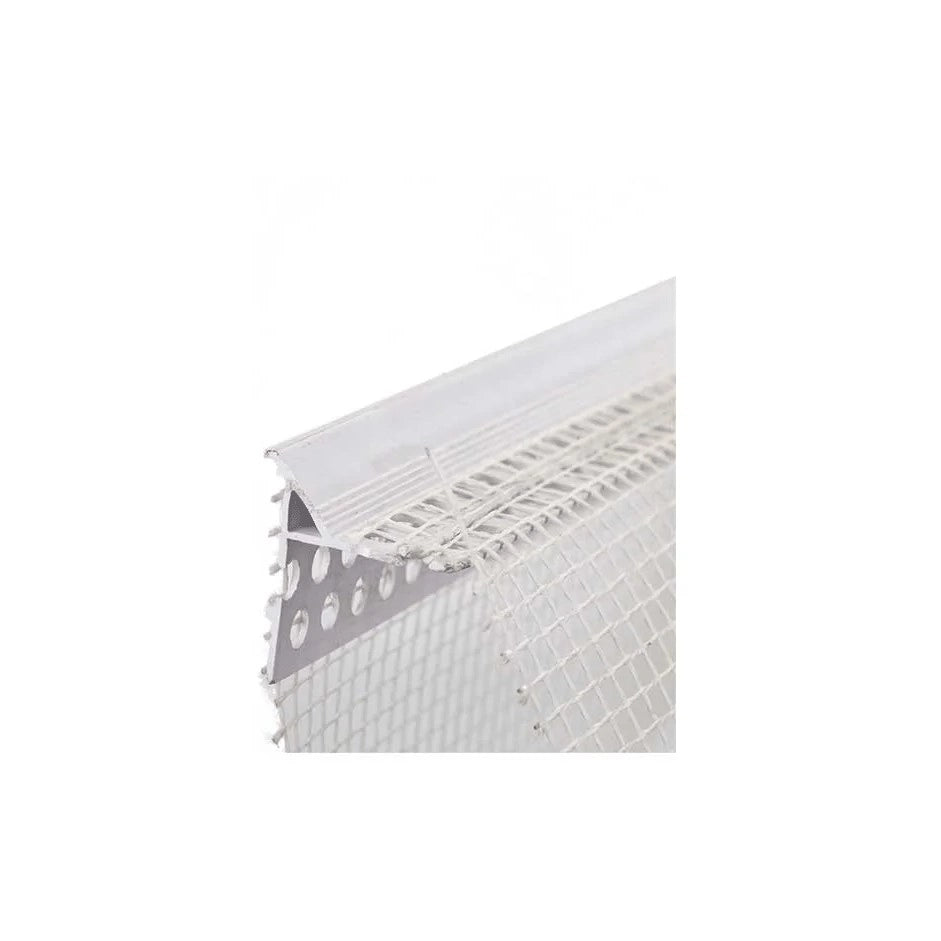 Paraspigolo in pvc con gocciolatoio invisibile - barra2,5 metri bianco