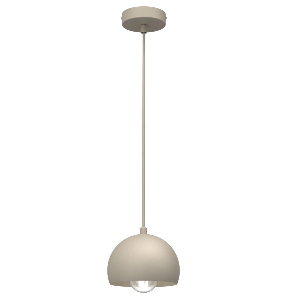 Lampada a sospensione Sool beige metallo E27 Luminex