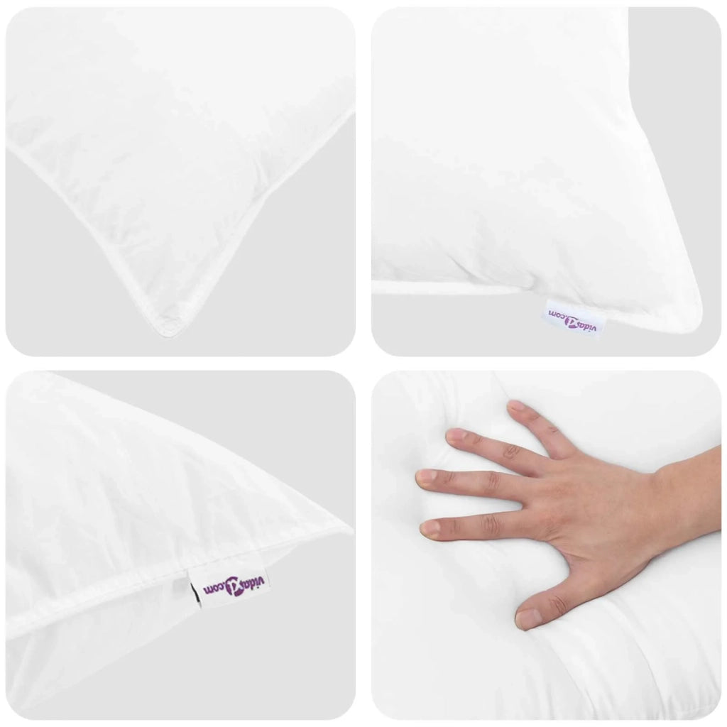 Duvet Estivo con cuscino 2 pcs Bianco Piuma d'anatra 3376217