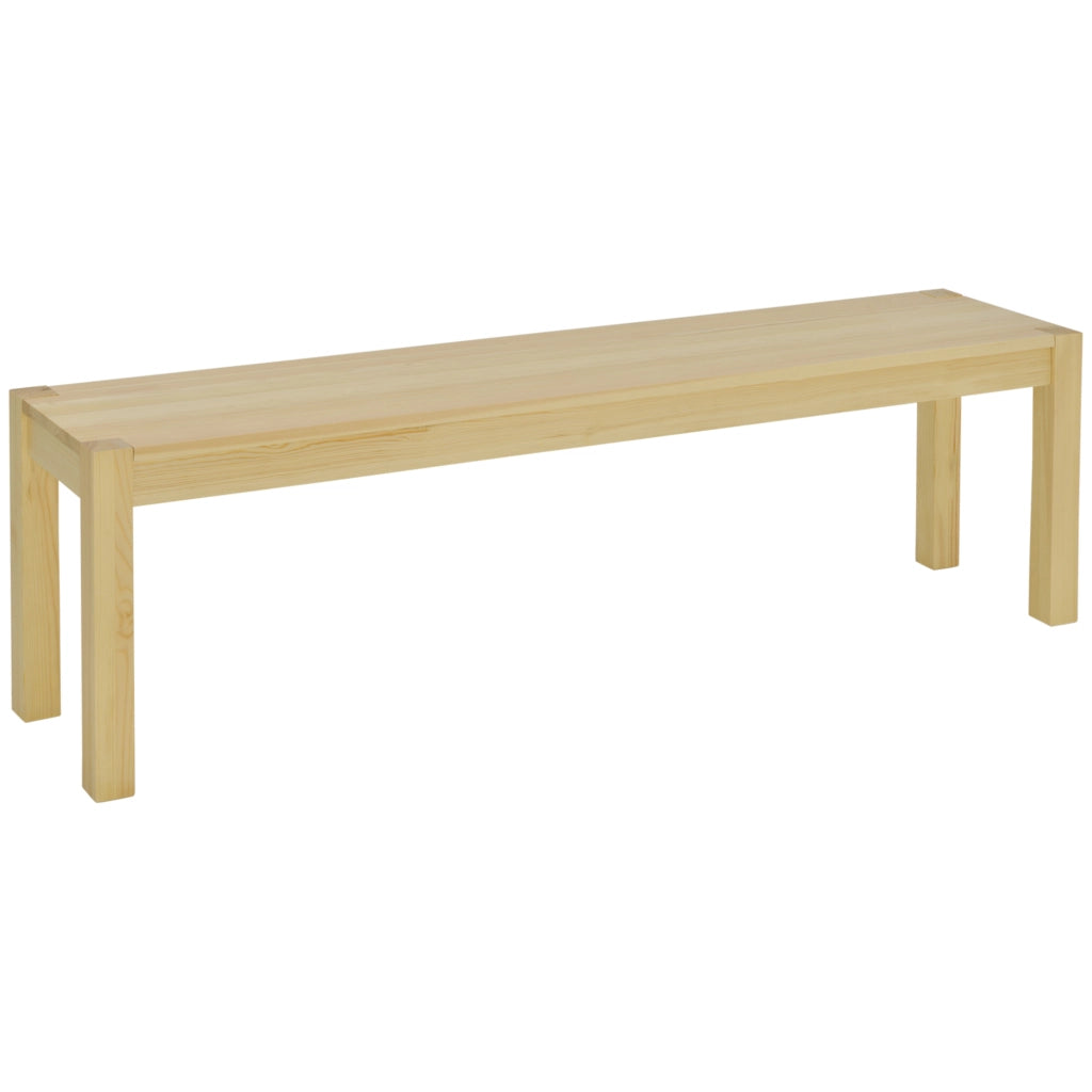 Panca 150x33x45 cm 3 posti in legno di pino naturale