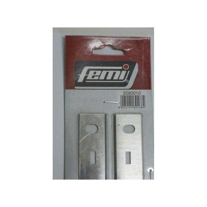 Femi 640 Coltelli di Ricambio per Pialla PF204 2 Pezzi Acciaio Cromo Vanadio 210x20 mm