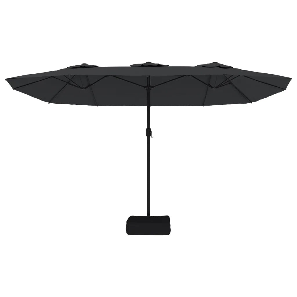 Ombrellone a Doppia Testa Nero 449x265 cm 362951