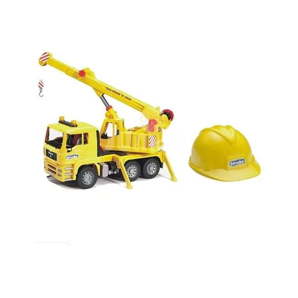 Mezzo cantiere bruder 01973 man autogrù tga con caschetto incluso