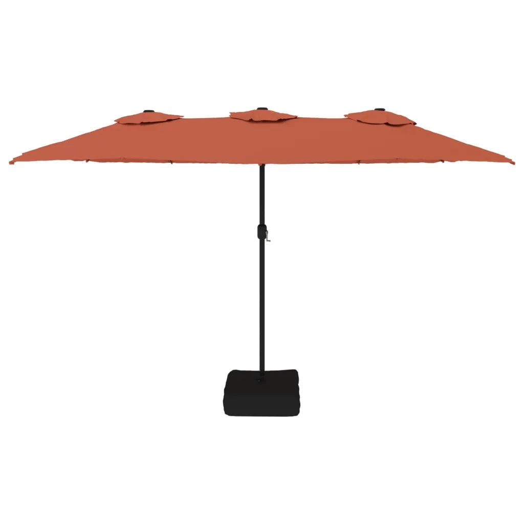 Ombrellone a Doppia Testa-Ombrello da giardino Terracotta 449x265 cm