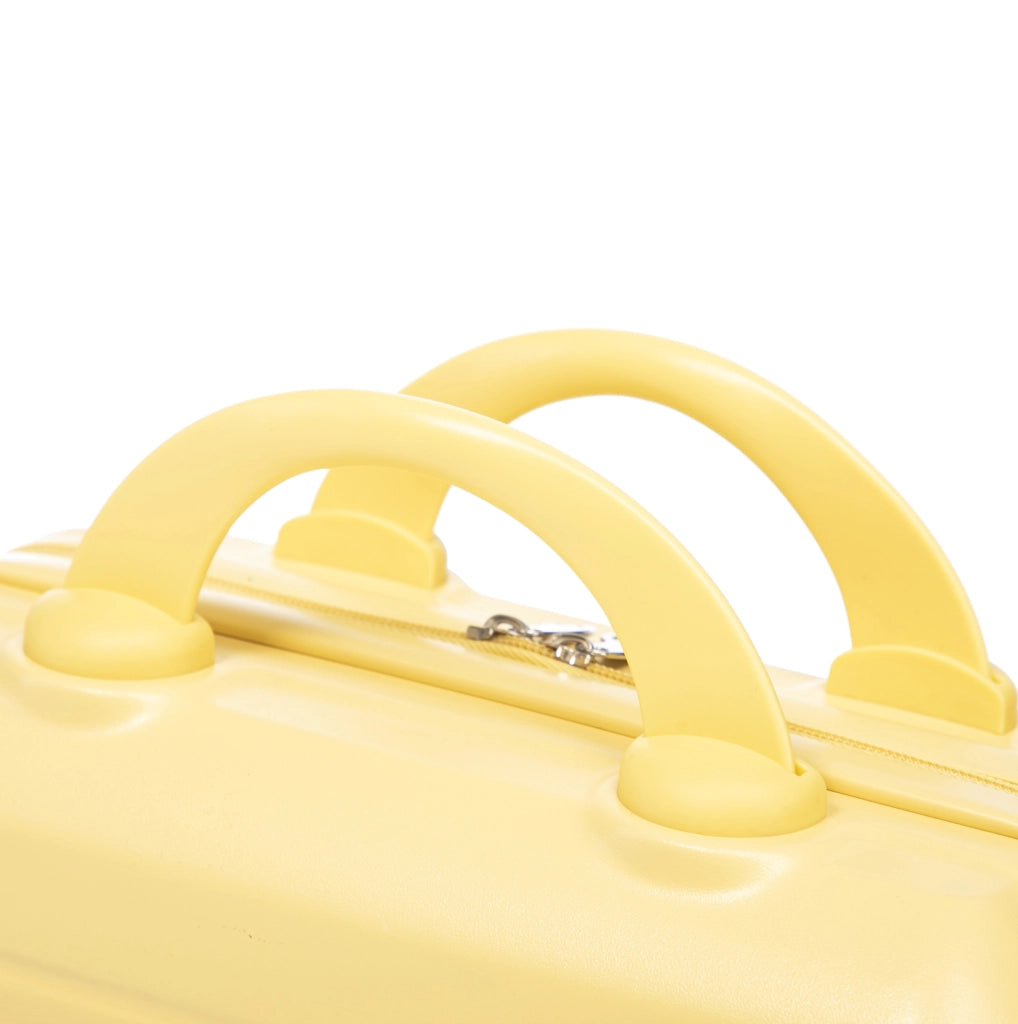 Set valigie rigide 19 pollici con beauty case 14 pollici in ABS giallo HOMVRA