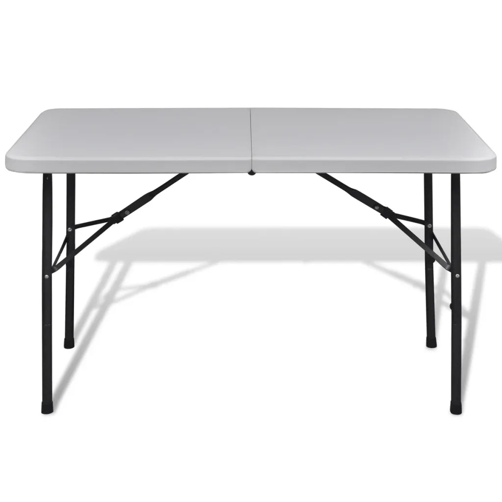 Tavolo Pieghevole da Giardino | Tavolino da esterno 122 cm in HDPE Bianco