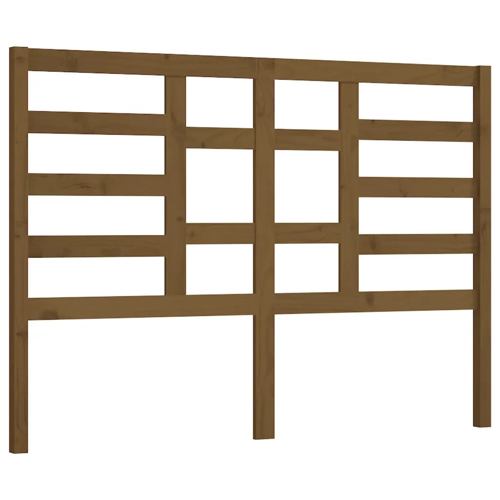 Testiera per Letto-Testata-Testiera Decorativa ambra 146x4x104 cm in Legno Massello di Pino