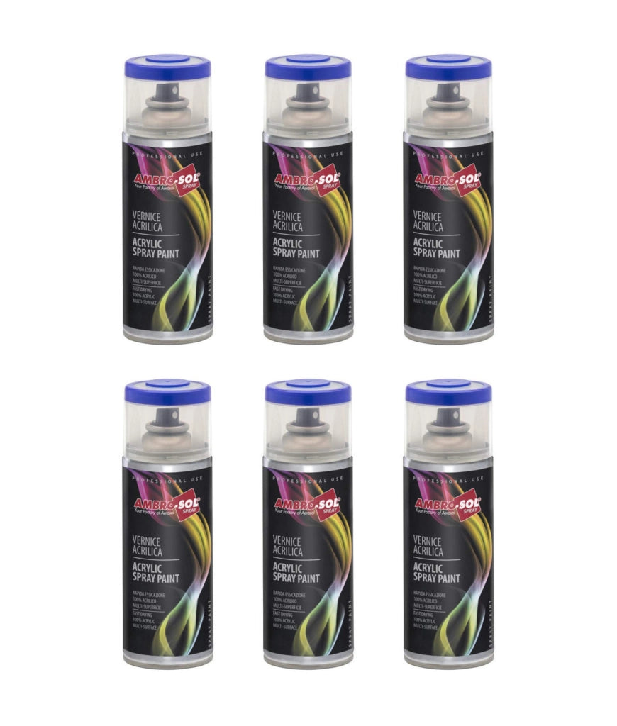Bomboletta Spray Acrilico Universale 400 ml Verde Foglia Ambrosol 6 Pezzi