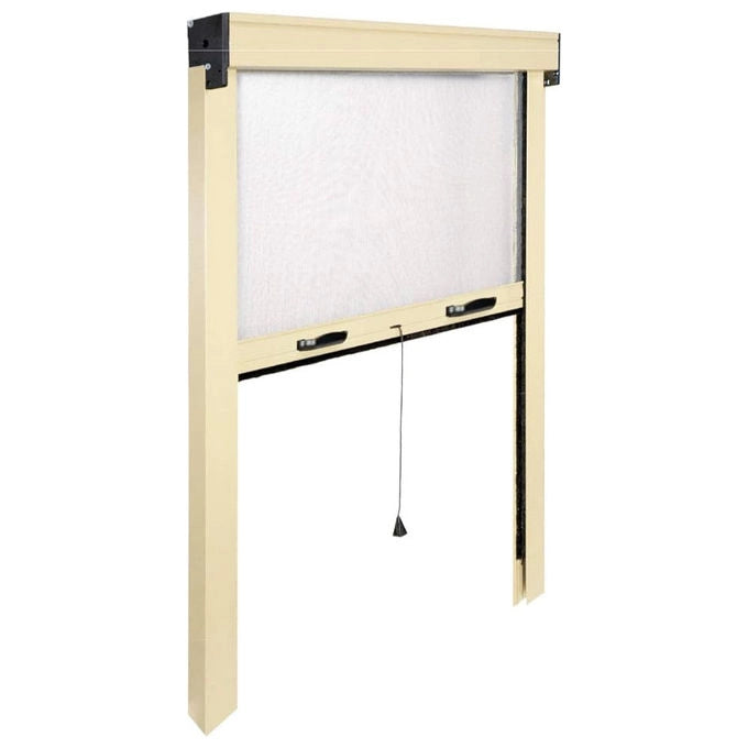 Zanzariera avvolgibile verticale per finestra irs bianca alluminio 80x170 cm riducibile