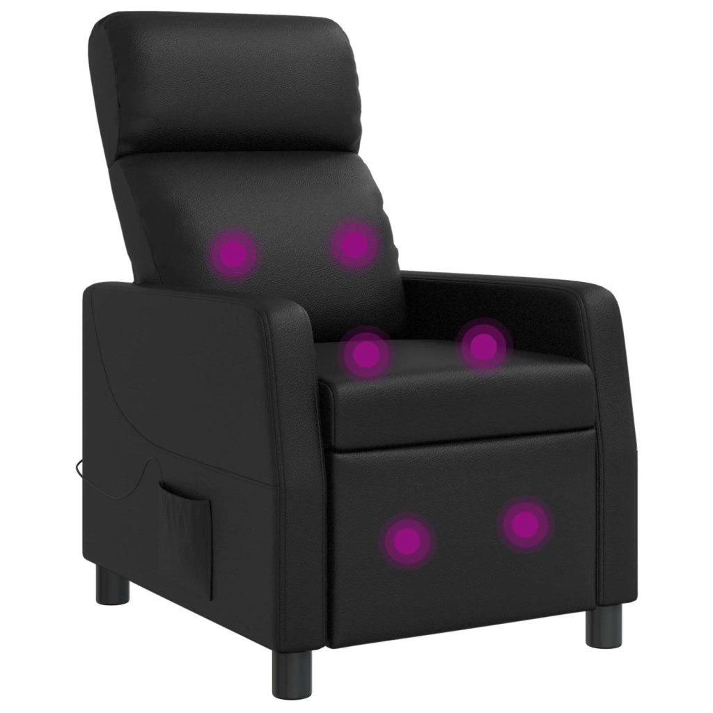 Poltrona Massaggiante Nero Similpelle 42035089