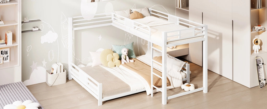 letto a castello in metallo bianco 204 x 204 cm