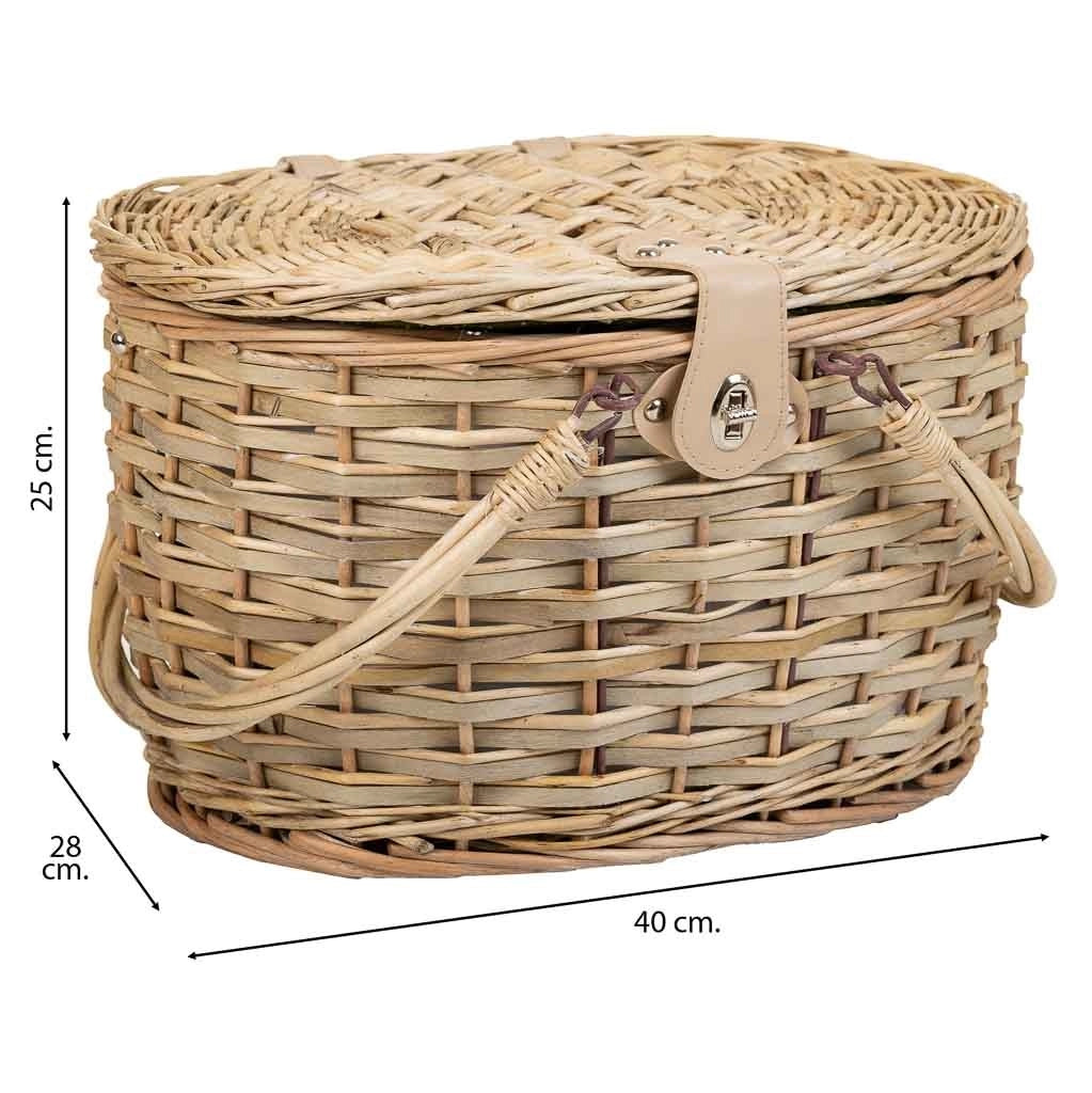 Cesto pic-nic marrone 40x28x25h