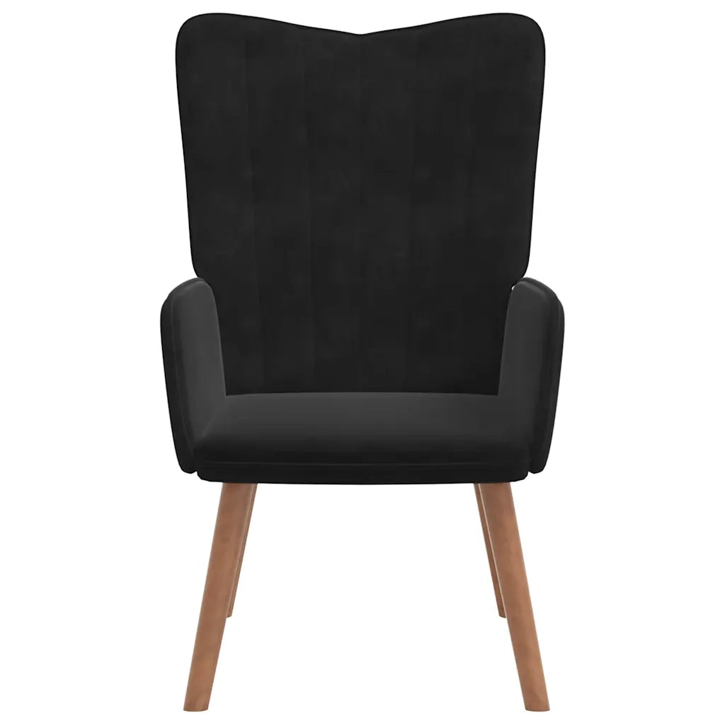 Poltrona Relax Nera in Velluto 327661