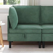 Divano con Stoccaggio Verde Mare Velluto 42027086