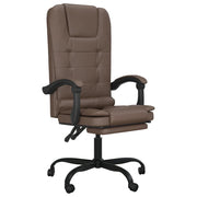 Poltrona da Ufficio Massaggiante | Sedia Relax Reclinabile marrone Similpelle