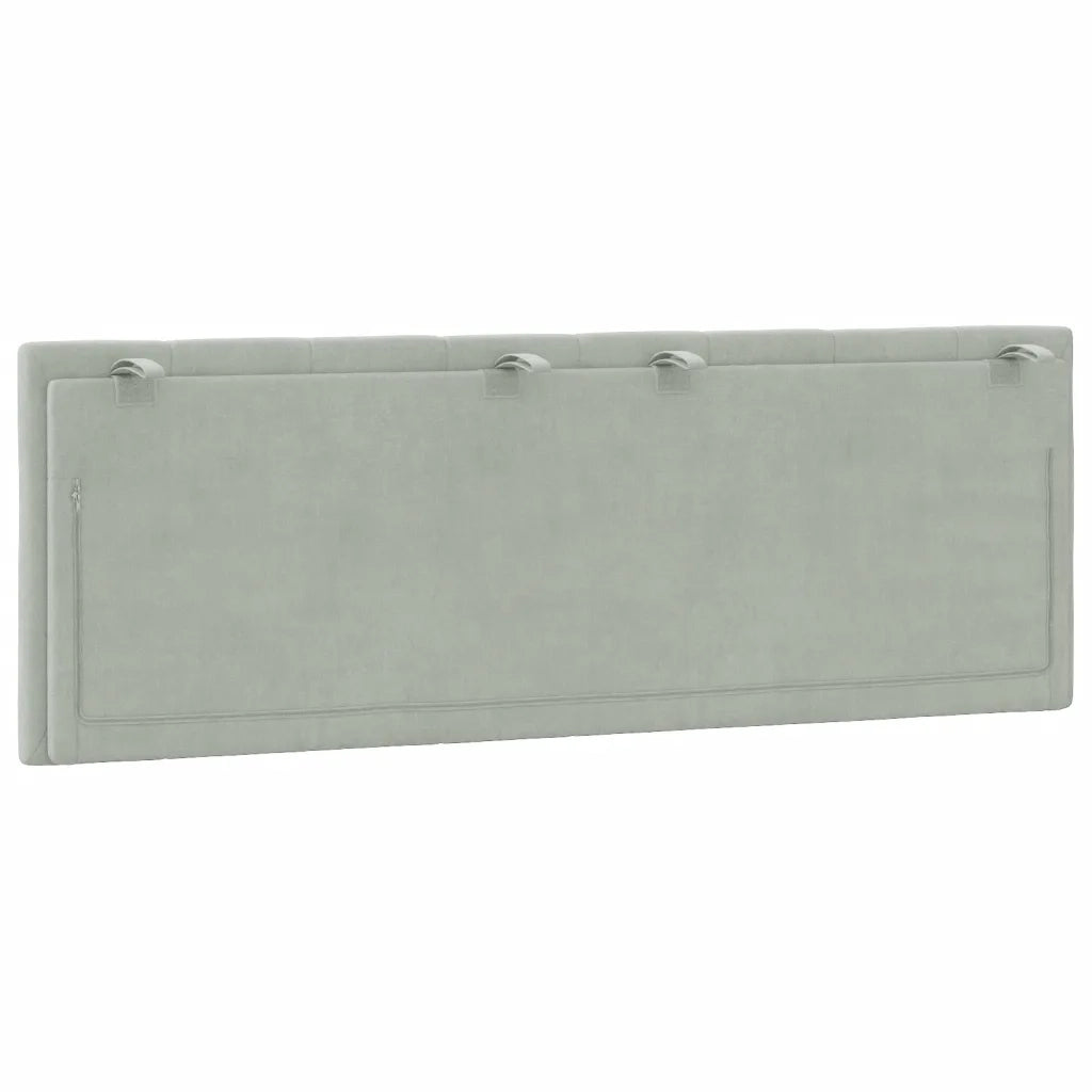 Cuscino Testiera Hanko Grigio Chiaro 137 cm in Velluto 376074