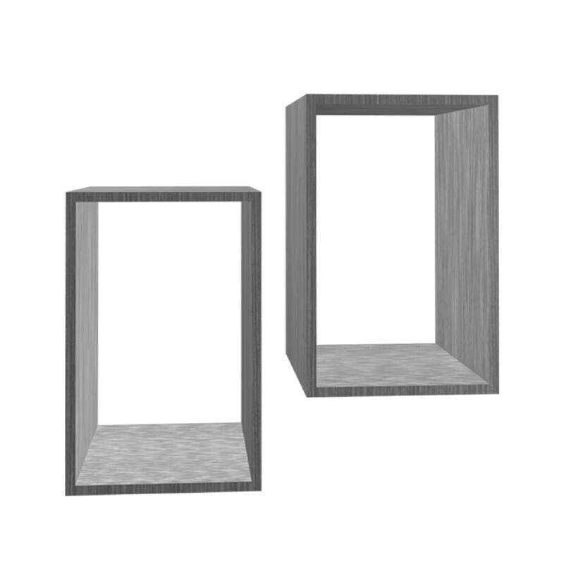 MAURY'S SET 2 MENSOLE RETTANGOLARI IN COLORE GRIGIO