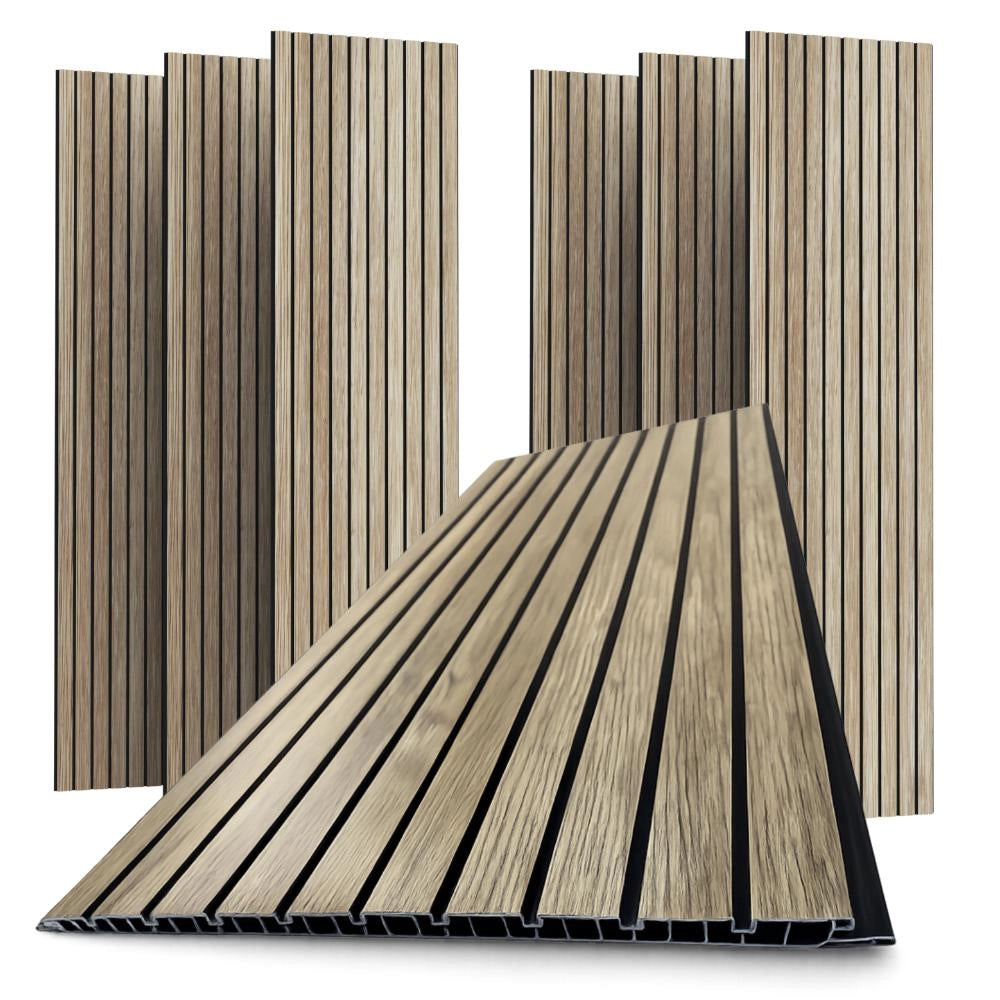 Pannello in PVC con Doghe effetto Legno Rivestimento Murale colore Rovere 30x120 conf 10 Pezzi