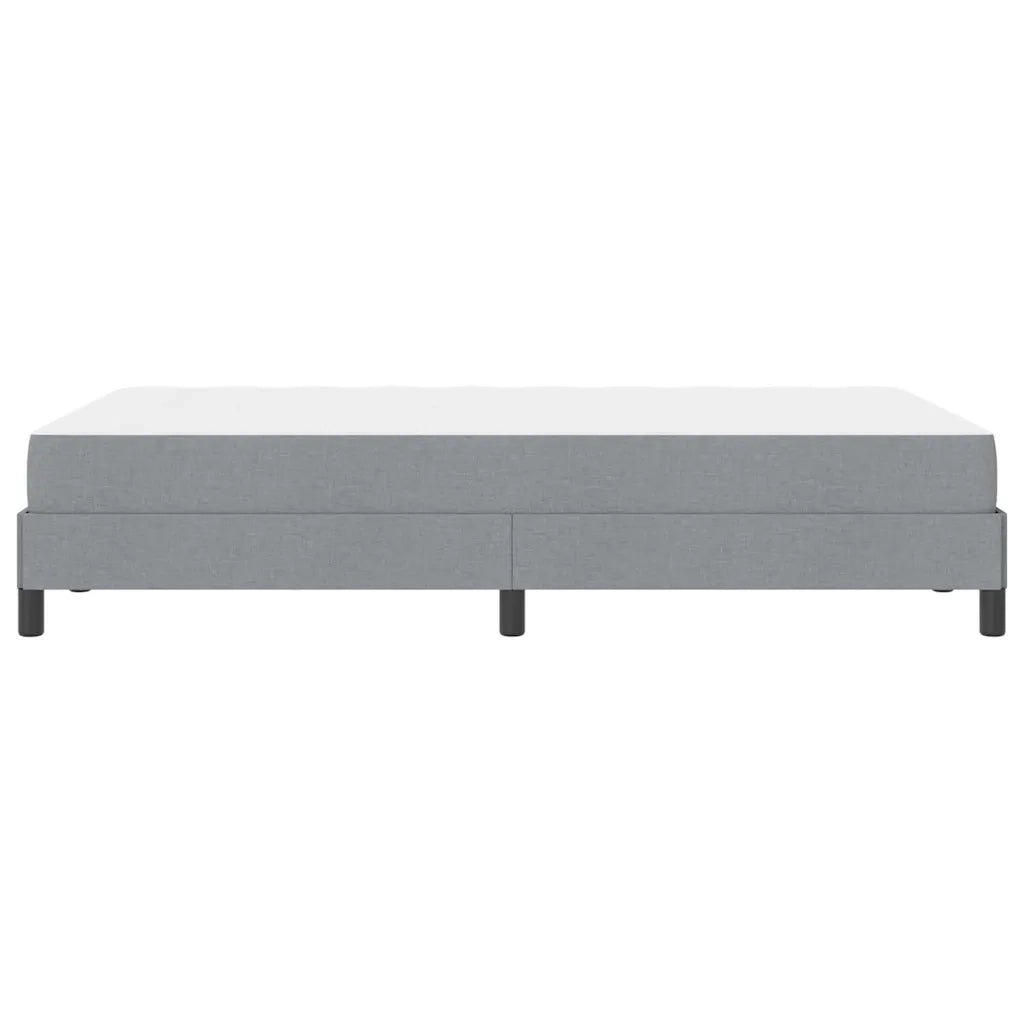 Letto a molle con materasso Grigio chiaro 120 x 190 cm Tessuto