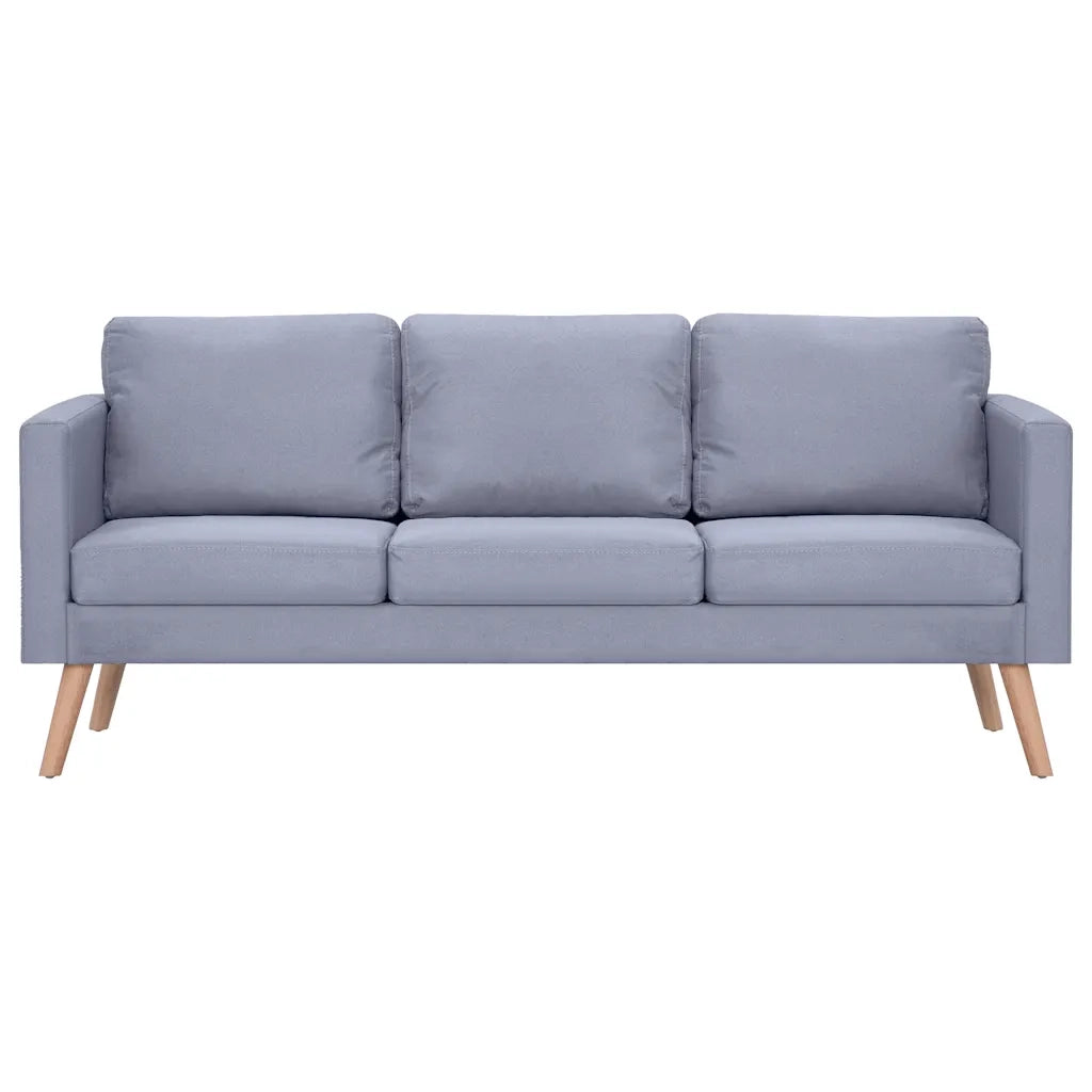 Set Divani a 2 e a 3 Posti in Tessuto Grigio Chiaro 272193
