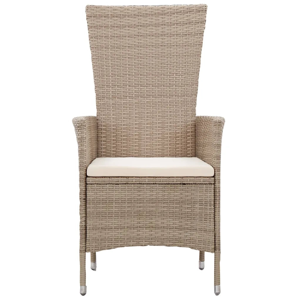 Set da Pranzo da Giardino 5 pz con Cuscini Beige 3099438