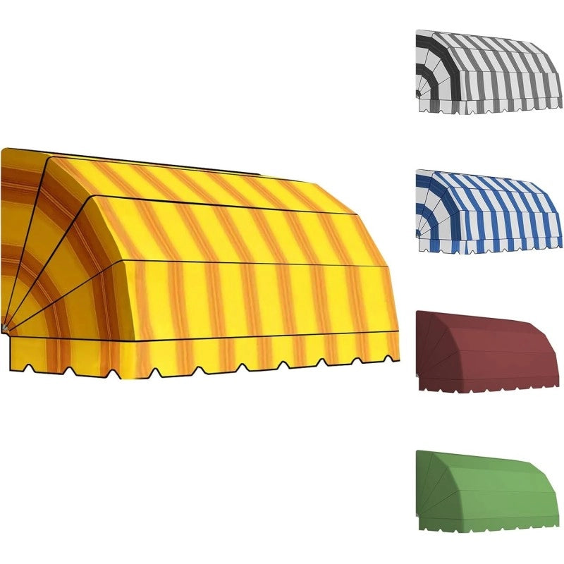 Tenda Sole Cappottina 5 Raggi, Tessuto Tempotest Parà Bianco 15, Larghezza 3 x Sporgenza 0,80, UV-Resistente, Impermeabile - Giardino, Balcone