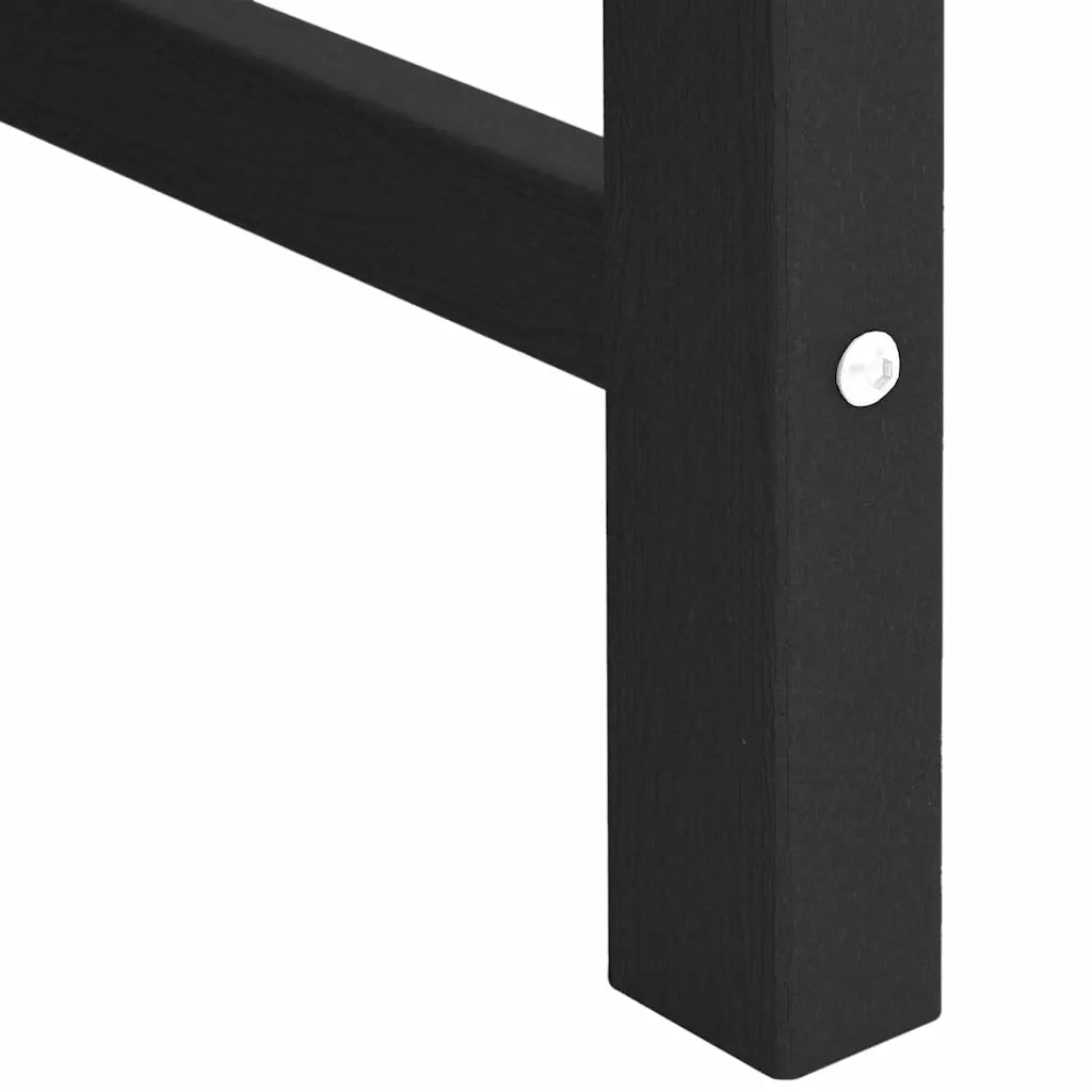 Panchina da giardino Nero 120 x 59 x 88 cm HDPE 42006602