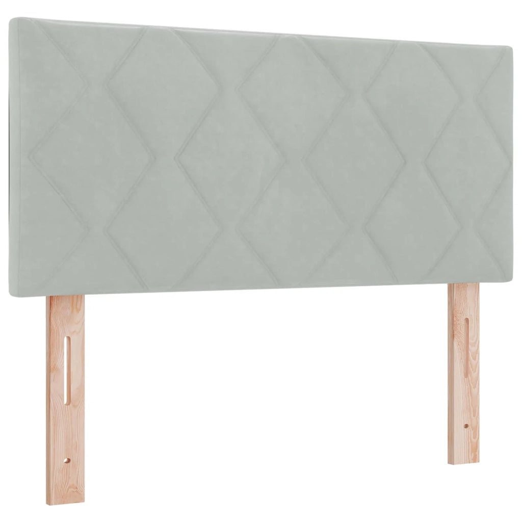 Testiera | Testata LED Grigio chiaro 90 cm Velluto