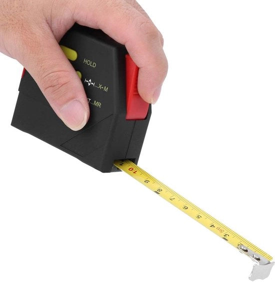 Meetlint elettronico con display LCD digitale - Duraturo e flessibile - Nero - Lavorazione del legno - Ideale per misurazioni precise - 5 metri